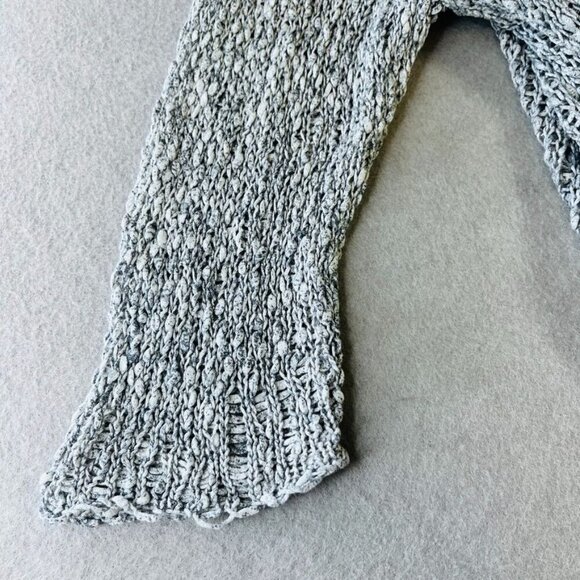 Eileen Fisher Open Front Cotton Cardigan Size XL Italian Yarn Loose Knit - Picture 6 of 9